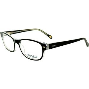 Fossil Ceyla Womens Plastic Eyeglass Frame 0DZ3 Black Crystal 51-16 With Case